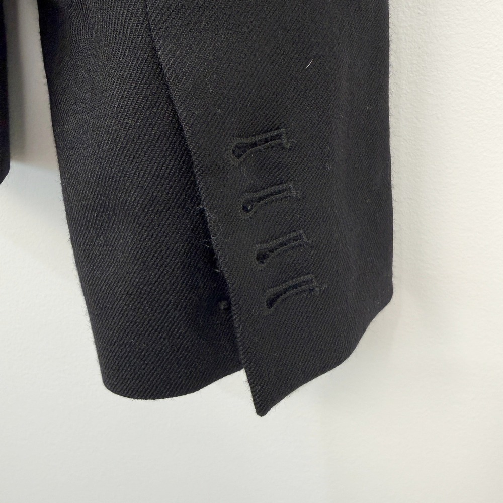 J Crew Schoolboy Blazer Womens 4 Black Wool Blend Preppy Dark Academia - Picture 4 of 10